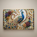 Luxury Peacock Wall Art – Elegant Floral Gem Design for Homes