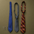 Men's Formal Neck Tie Set – Elegant Patterns with Tie Clip for Men
