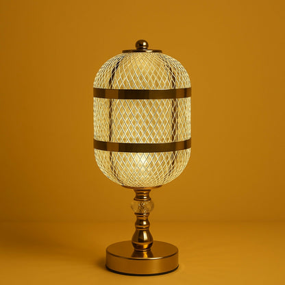 Metal Crystal Base Decorative Bedside Lamp for Living Room, Bedroom & Office
