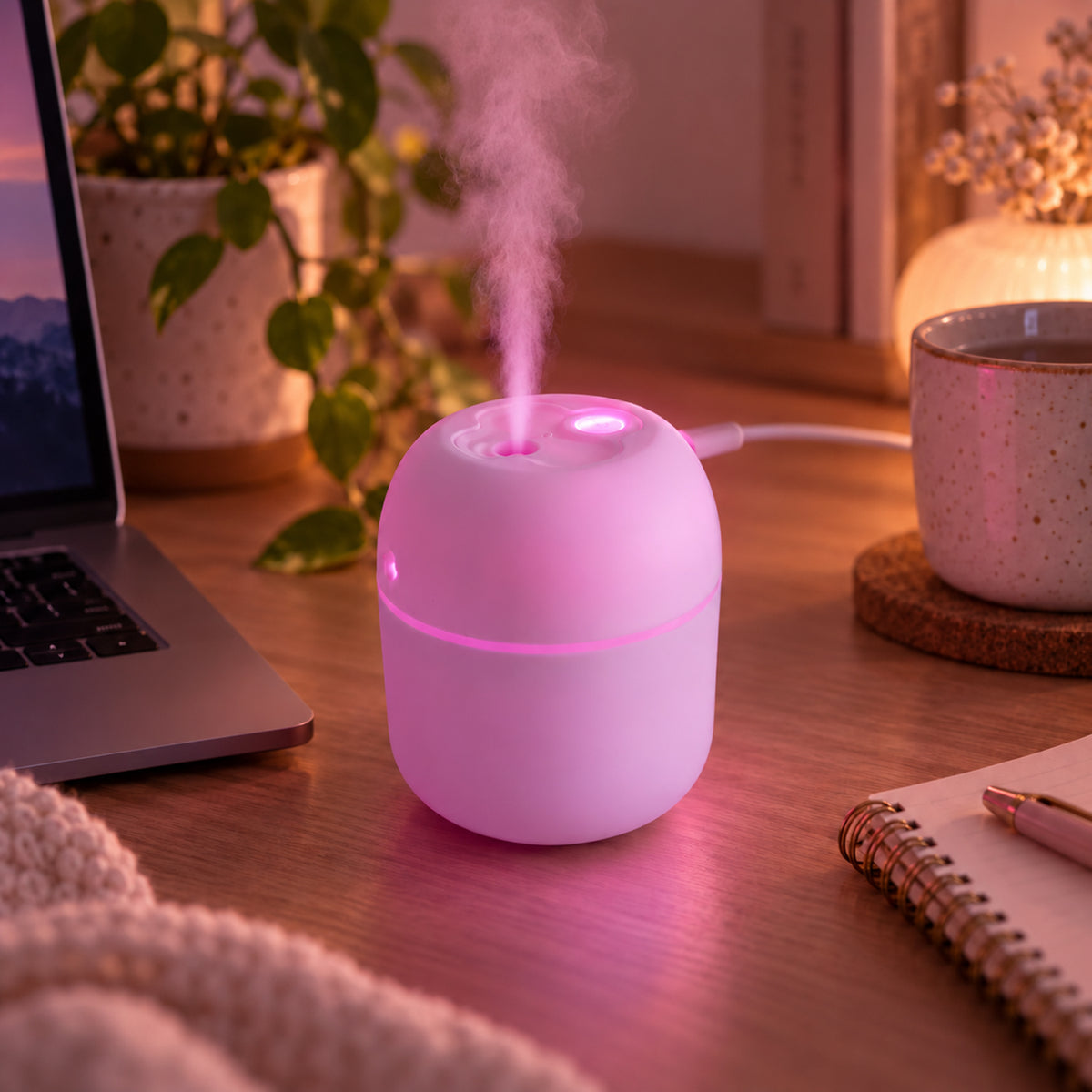 Mini USB Humidifier – Portable Diffuser & Cool Mist 220ML | Airvanta