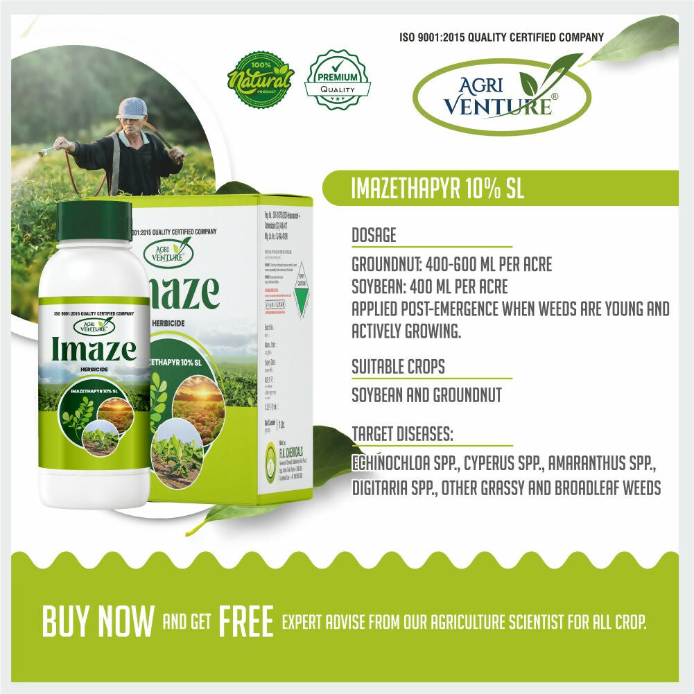AgriVenture IMAZE ( Imazethapyr 10% SL ) (1000Ml)