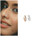 Non-Piercing Nose Cuff Set – Deluxe CZ Nath & Clip-Ons 2PC