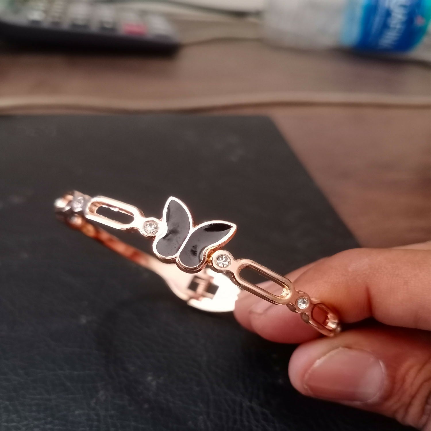 Stainless Steel Rose Gold Plated Kada Bracelet For Girls And Women