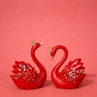 Decorative Swan Couple Showpiece Set for Home, Table & Gift Decor