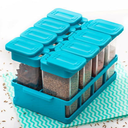 multipurpose spice rack with tray set of 8
