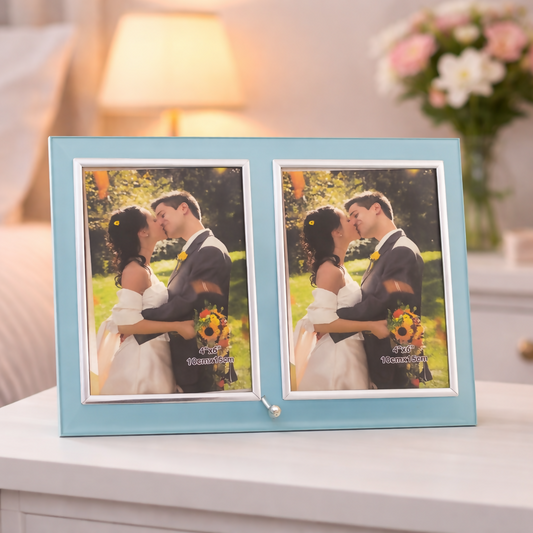 Double Photo Frame for 4x6 Pictures | Tabletop Display for Home & Gifting