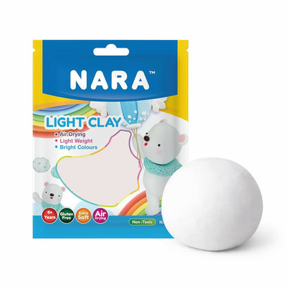 NARA Air Dry Light Clay for Kids Creative Sculpting and DIY Craft Activity