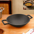 Cast Iron Kadai – Durable, Pre-Seasoned with Even Heat,