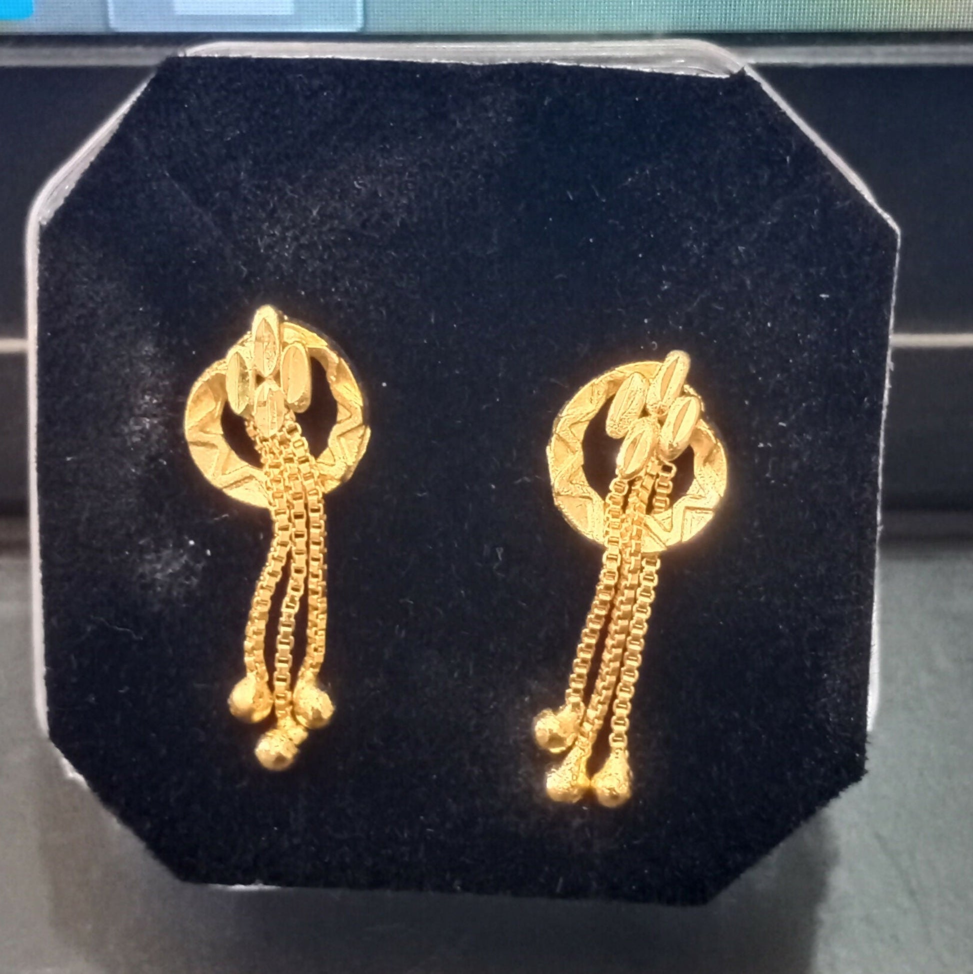 Elegant Golden Drop Earrings for Women & Girls | Lightweight Stylish Party Wear Earrings