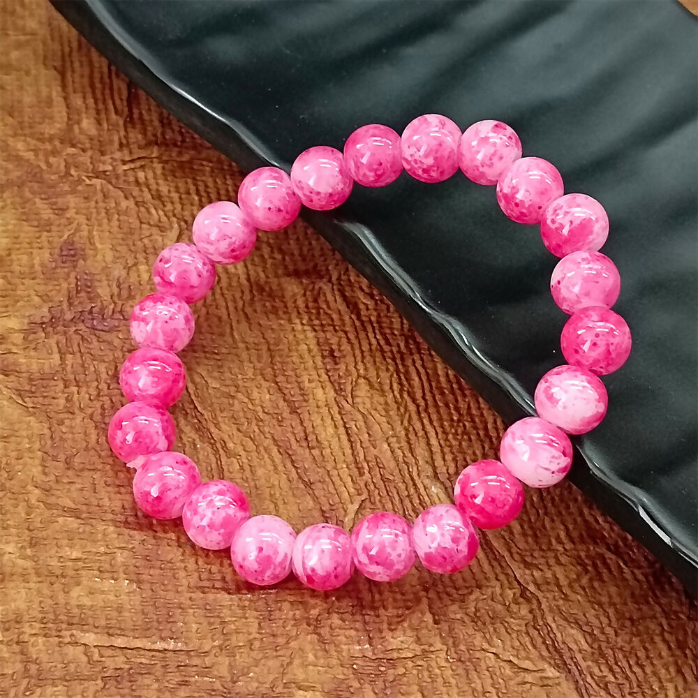Pink Glass Beads Bracelet