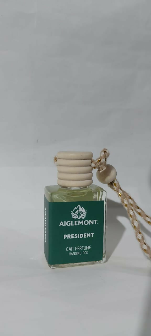 Aiglemont President Car Perfume Hanging Pod 10ml | Long-Lasting Car Air Freshener | Premium Car Interior Accessory