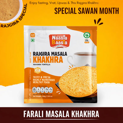 Naasta Baasta Rajgira Masala Khakhra - Crispy Farali Ready to Eat Snack (200 Gm)