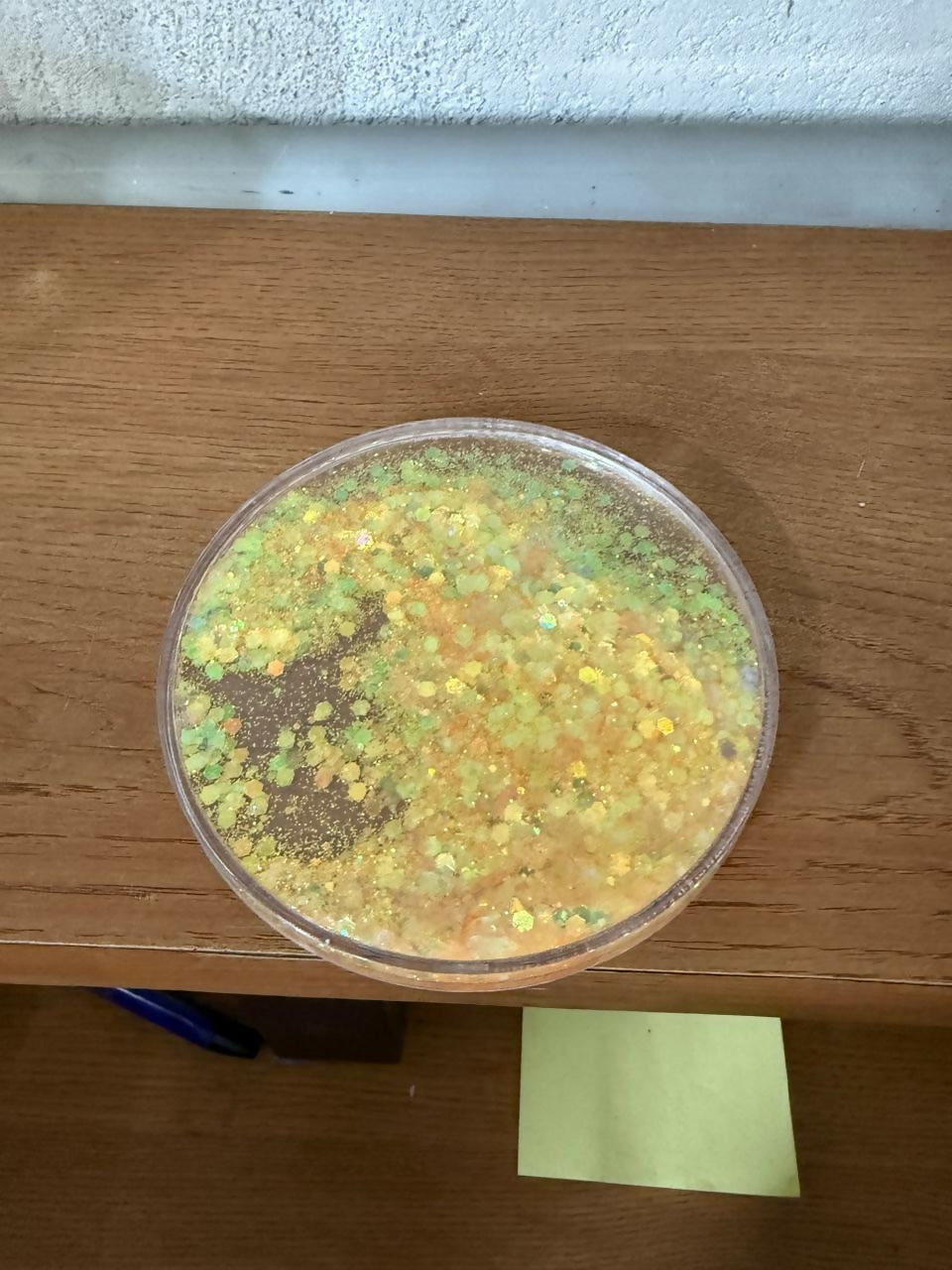 Yellow Glitter Resin Tea Coaster for Cup & Mug ( MUG NOT INCLUDED)