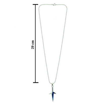 Silver Tone Arrow Chain Pendent For mens