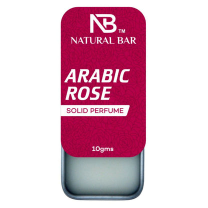 Natural Bar Arabic Rose Solid Perfume| Alcohol Free Cologne for Men & Women | Strong & Lasting Fragrance | Gifting Set for Him & Her