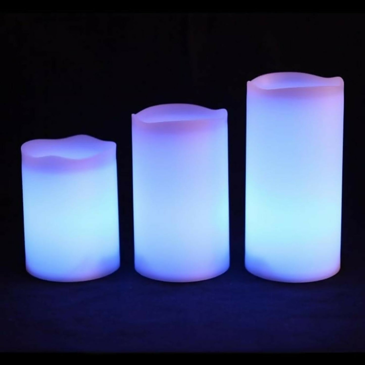 Premium Multi-Color Changing LED Flameless Candles with Remote Control – Set of 3 Battery Operated Pillar Candles with 12 Color Modes, Timer Function & Realistic Glow – Home Décor, Parties, Festivals & Gifting