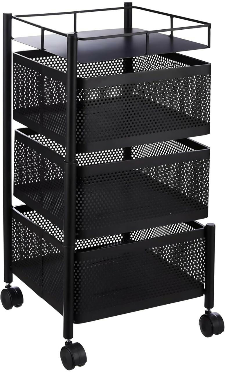 Accessories and ventilated baskets of stainless steel kitchen trolley