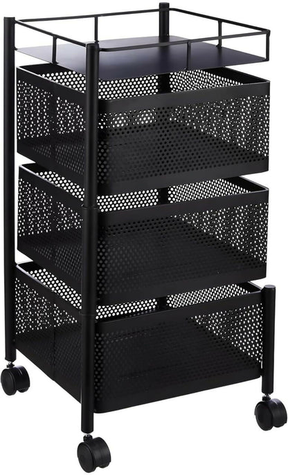 Accessories and ventilated baskets of stainless steel kitchen trolley