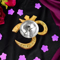 Golden OM Symbol Diya Holder – Elegant Pooja Décor Piece