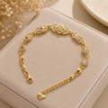 Women’s Italian Gold-Finish Premium CZ Diamond Bracelet for Elegant Party & Daily Wear