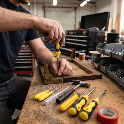 8 In 1 Hand Tool Kit Set, Screwdriver Hammer Repair Tool Kit (1 Set,  Mix Color Tap)