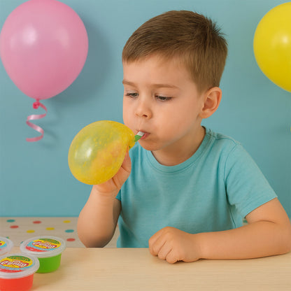 Khyati Frisky Slime Blow with Straw Play Set – 4 Colorful Slime Tubs with Stretch & Bubble Fun Activity Kit for Kids (3+ Years)