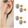 Gold Plated Flat Back Stud Earrings – Comfortable Everyday Wear