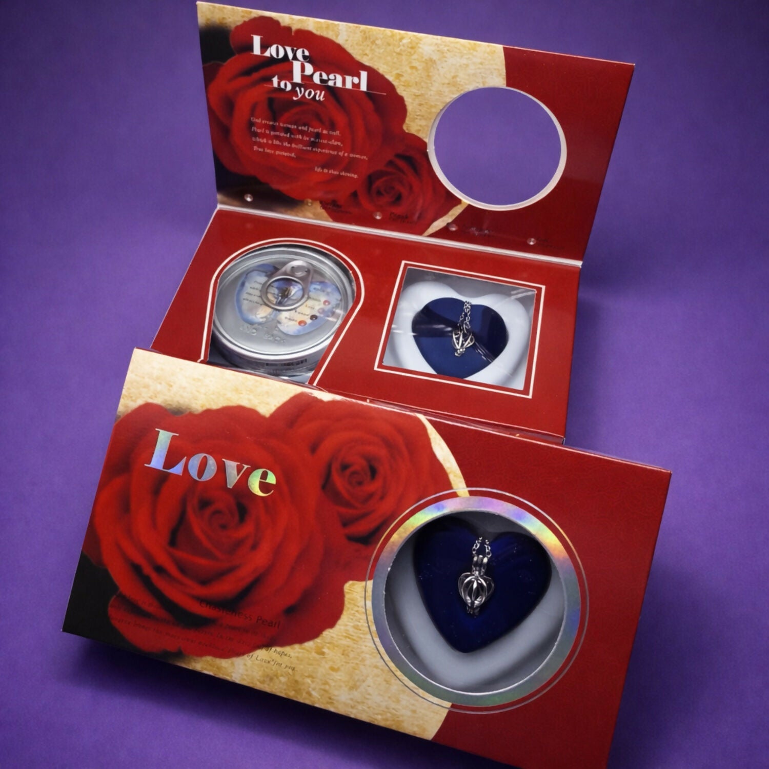 Love Pearl Necklace & Pendant Gift Set with Oyster Can Surprise