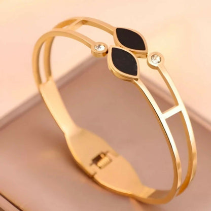 Stainless Steel Gold Plated Kada Bracelet For Girls And Women
