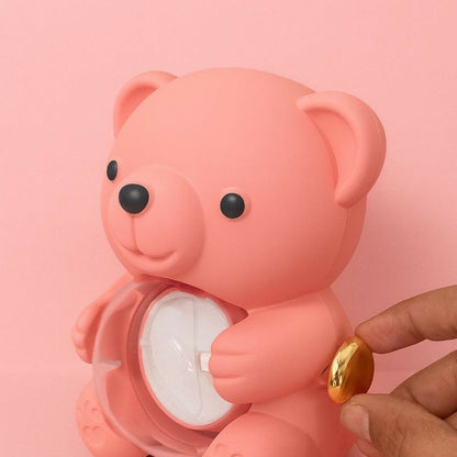 Peach Teddy Bear With Eternal Rose Gift Box | Romantic Love Gift for Her & Couples