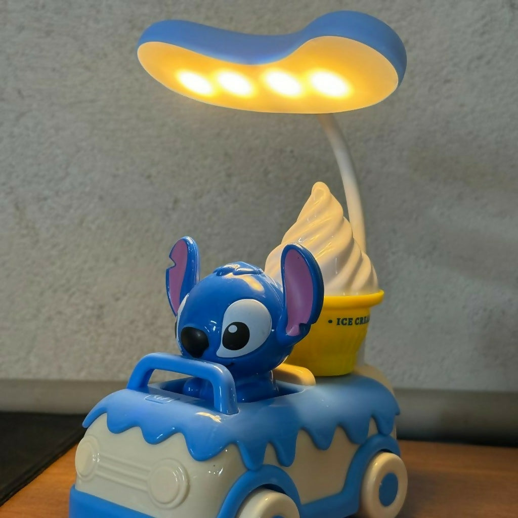 Cute Car Desk Lamp with Sharpener and 3 Light Modes for Kids