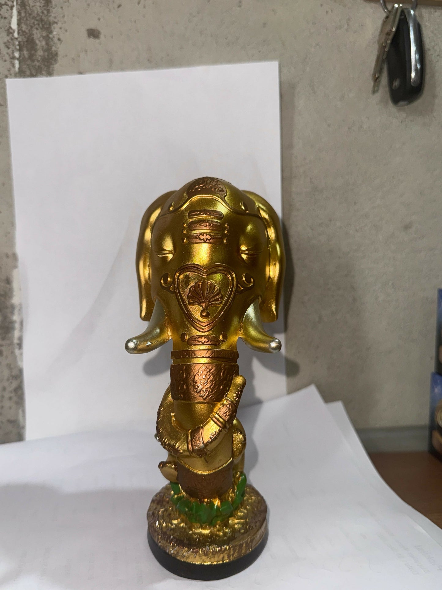 Premium Golden Elephant Mother & Baby Showpiece for Home Decor | Resin Decorative Animal Statue for Living Room, Office Table, Gift for Housewarming, Birthday, Anniversary & Festive Decoration | Good Luck Vastu Figurine