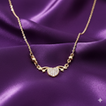 Gold Heart Necklace – Dainty Pave CZ Love Pendant