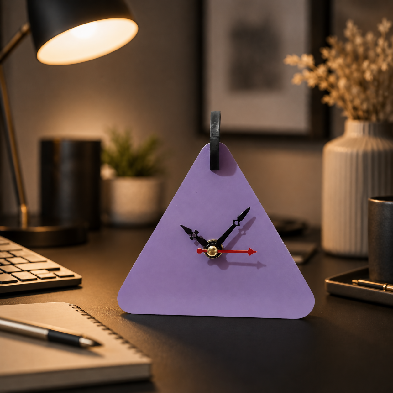 Triangle Table Clock 5