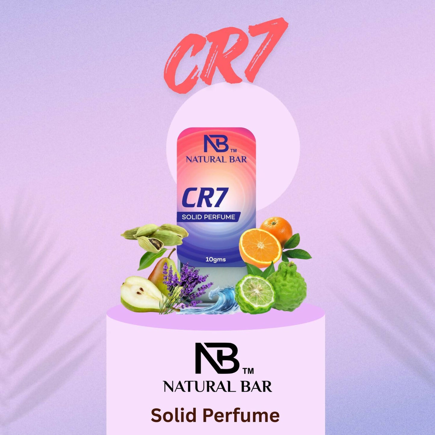 CR7 solid perfume stick, alcohol-free formula