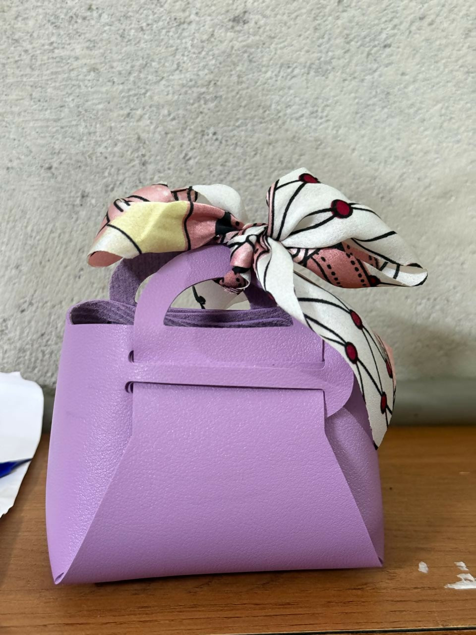 Mini Handheld Bag for Women with Bow Design | Compact Casual & Gift Purse (PURPLE)