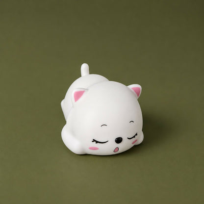 Kids bedroom decorated with sleeping cat silicone lamp