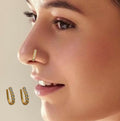 Wavy Diamond Clip-On Nose Ring – Gold Plated Non-Pierced Comfort