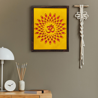 Handcrafted Multi-Layer Wooden OM Wall Art – 3D Spiritual Frame | Meditation & Yoga Room Decor | Divine Mandala-Inspired Home Wall Hanging