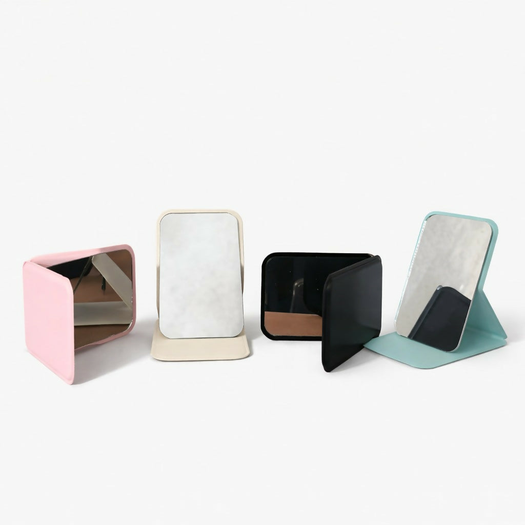 Foldable Tabletop Makeup Mirror Compact Vanity Mirror for Home and Travel