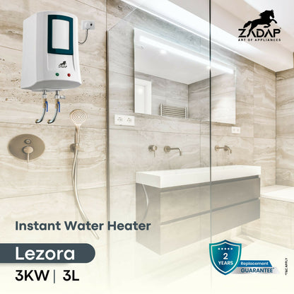 ZADAP 3kW Instant Geyser 4 Way Safety (3L)