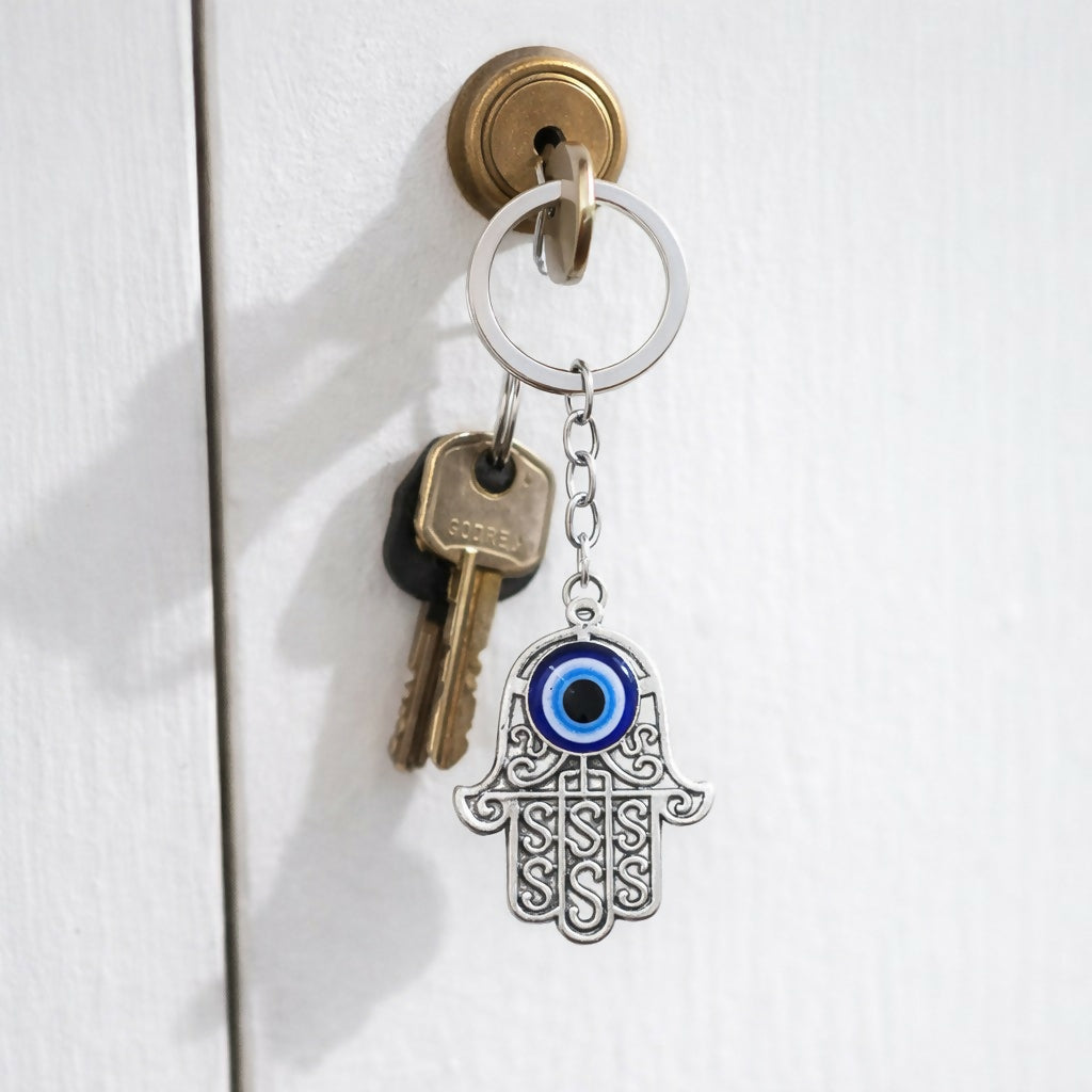 Hamsa Evil Eye Keychain for Car Keys, Bags & Protection Gifting