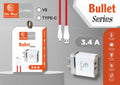 18W Bullet Series Micro Charger – Fast & Compact Mobile Charging