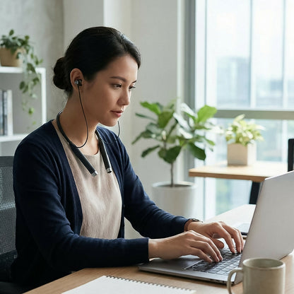 Lapcare Wooband 90 Wireless Bluetooth Neckband with Long Playtime & Deep Bass