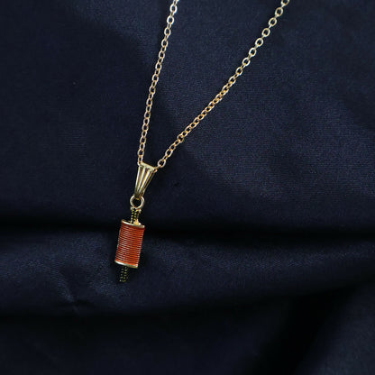 Stylish Firki Shape Pendant Necklace with Chain for Women