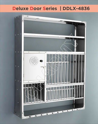 Wall-Mounted Stainless Steel Dish Rack – Heavy-Duty 35×45 cm Storage Organizer
