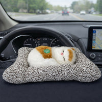 Sleeping Cat Car Dashboard Decor Soft Plush Showpiece for Auto Interior