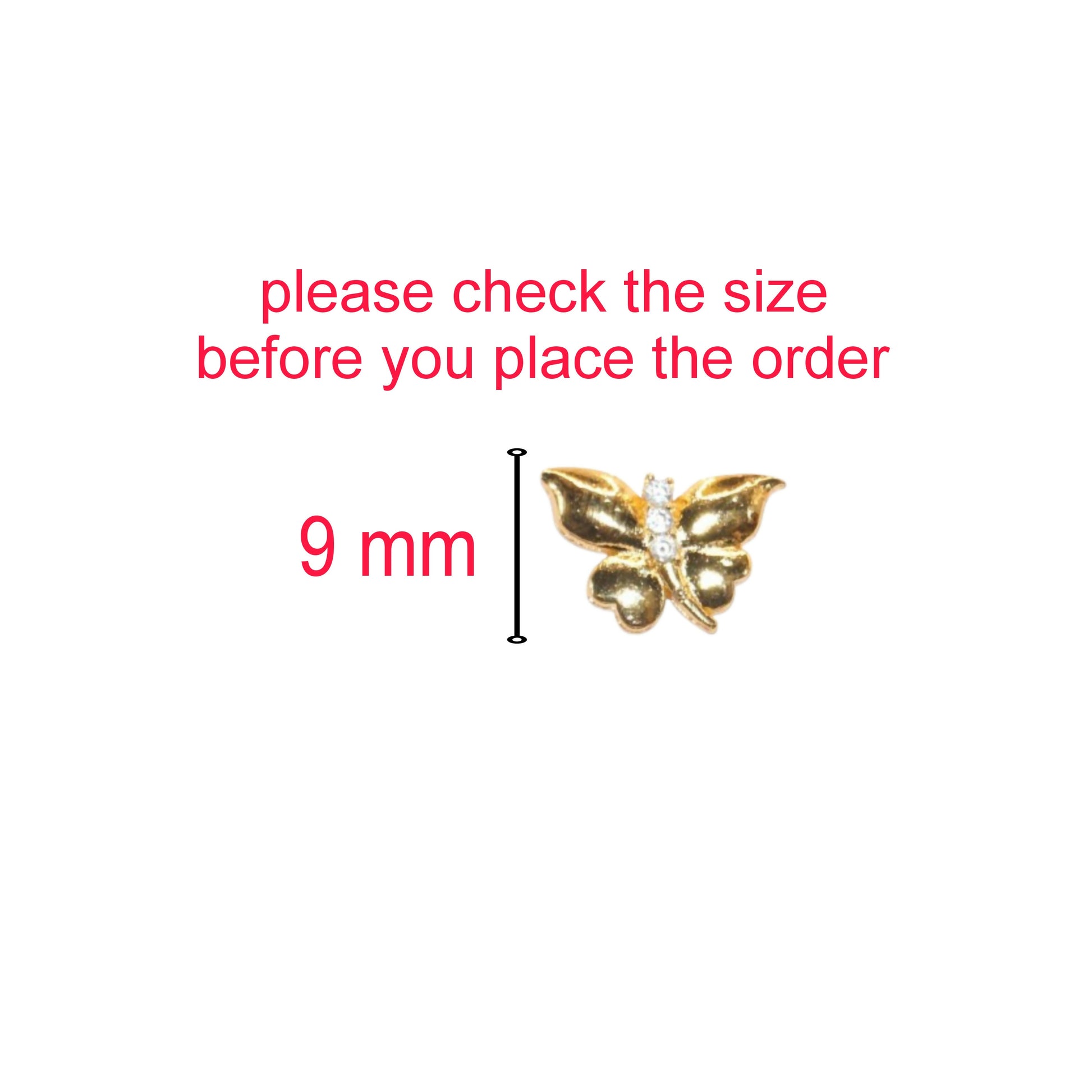 Dainty Gold Butterfly Stud Earrings with AD for women & girls