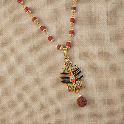 MahakalTrishul Pendant & Rudraksha Mala
