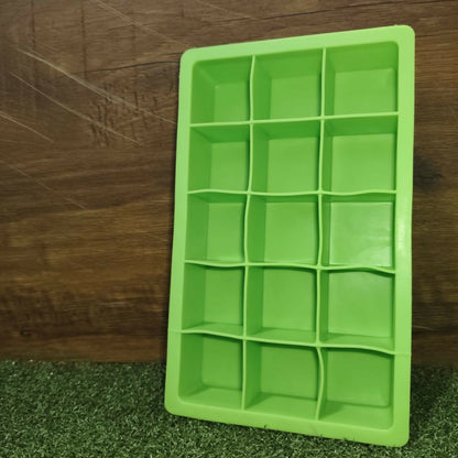 Various ice cubes made with silicone square ice cube mold